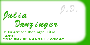 julia danzinger business card